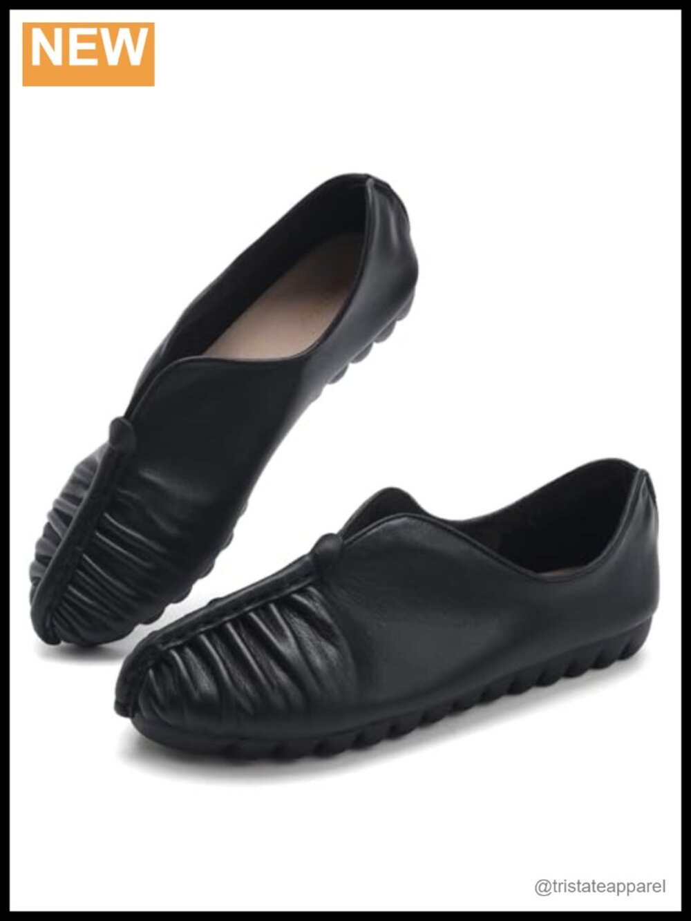Soft Leather Loafers Womens Comfort Dressy Low Heel Office Work Shoes